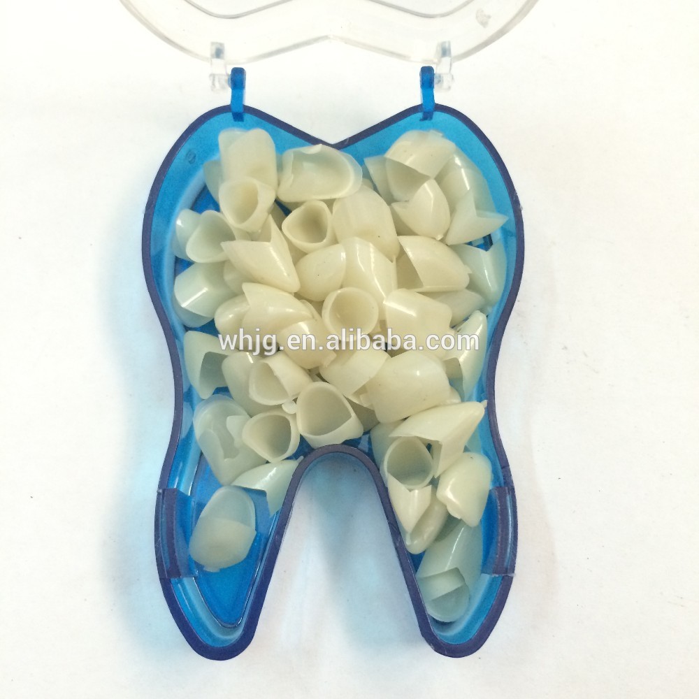 Mixed Size and Shape Dental Plastic Temporary Crowns for Anterior and Posterior Teeth