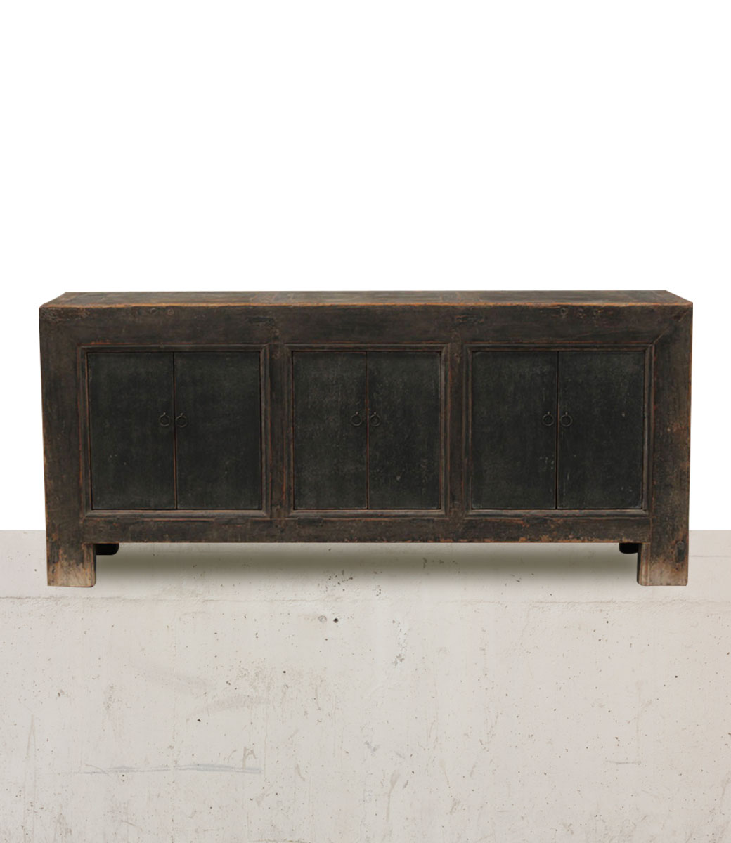 Asian Shanxi antique distressed black old sideboard buffet home furniture