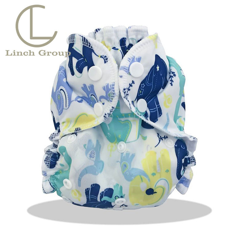 LC D-017 тканевый подгузник/подгузник, новый тканевый подгузник с рисунком, один размер
