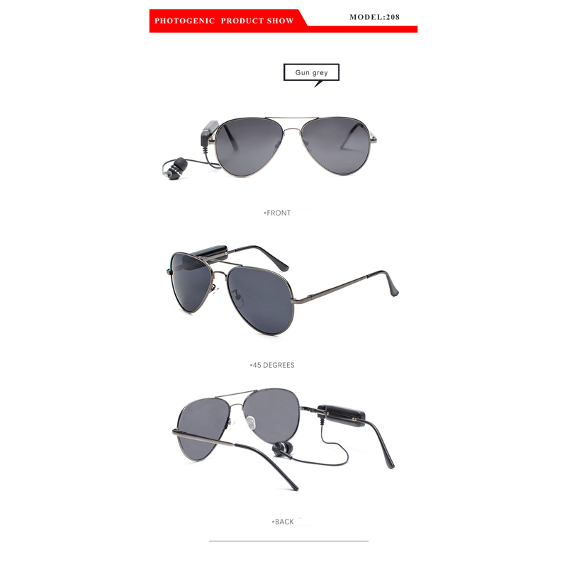 2020 new smart  headset sunglasses men fashion polarizing spectacles audio smart sun glasses 208