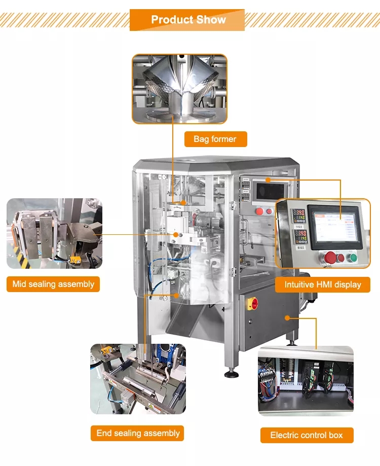 Automatic Spice powder packing machine Automatic vertical flour detergent powder filling packing packaging machine - Collar Type Packing Machine - 4
