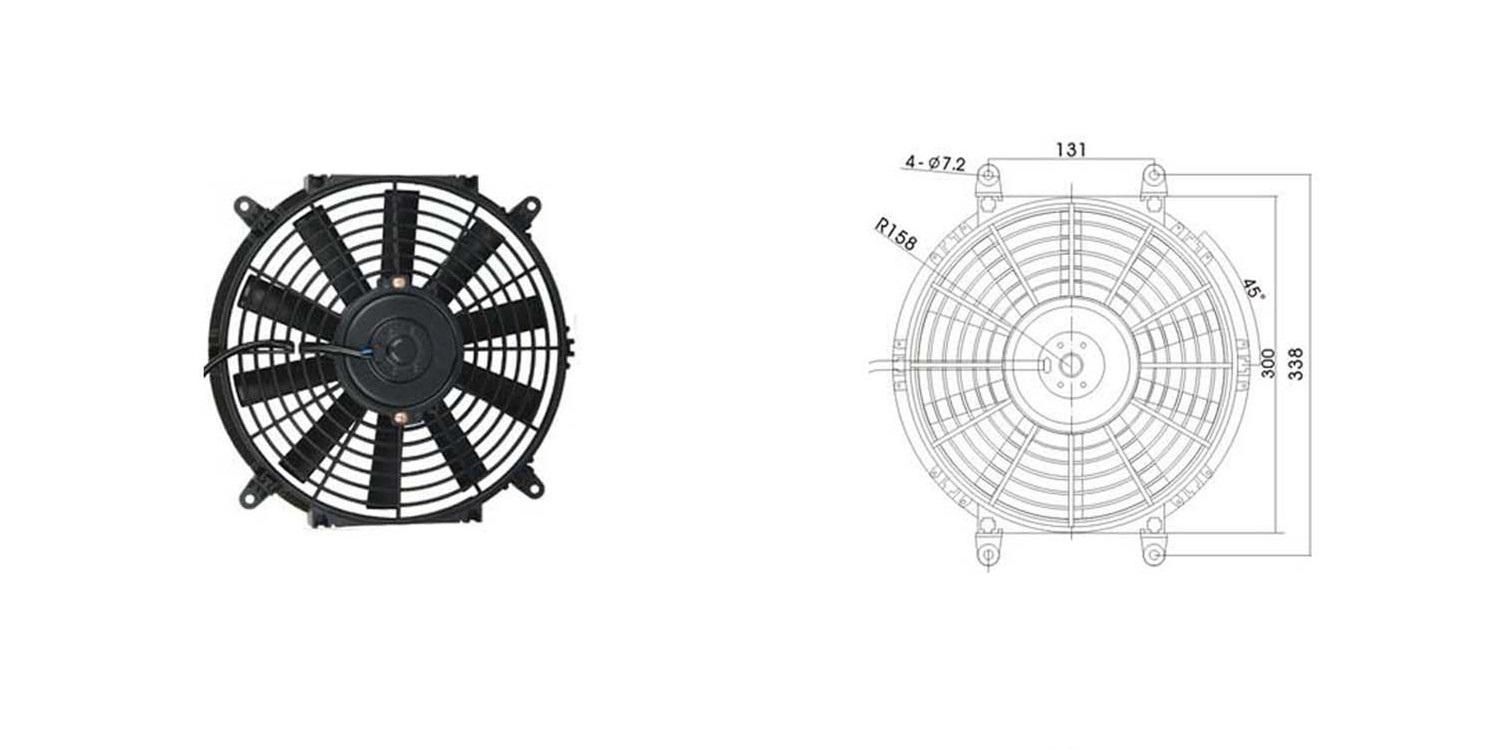 Ventola Radiatore Auto 12 Pollici Ultrasottile - Universale Per Auto E Caravan