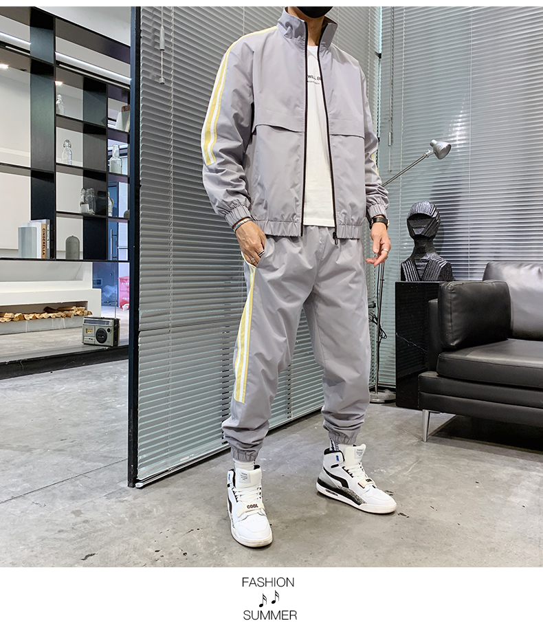 Mens plus Tracksuit Set Two Piece  Sports Wear Jogging Suit Autumn  Men Colorblock Outfits Gym CLothes Men streetwear tracksuit