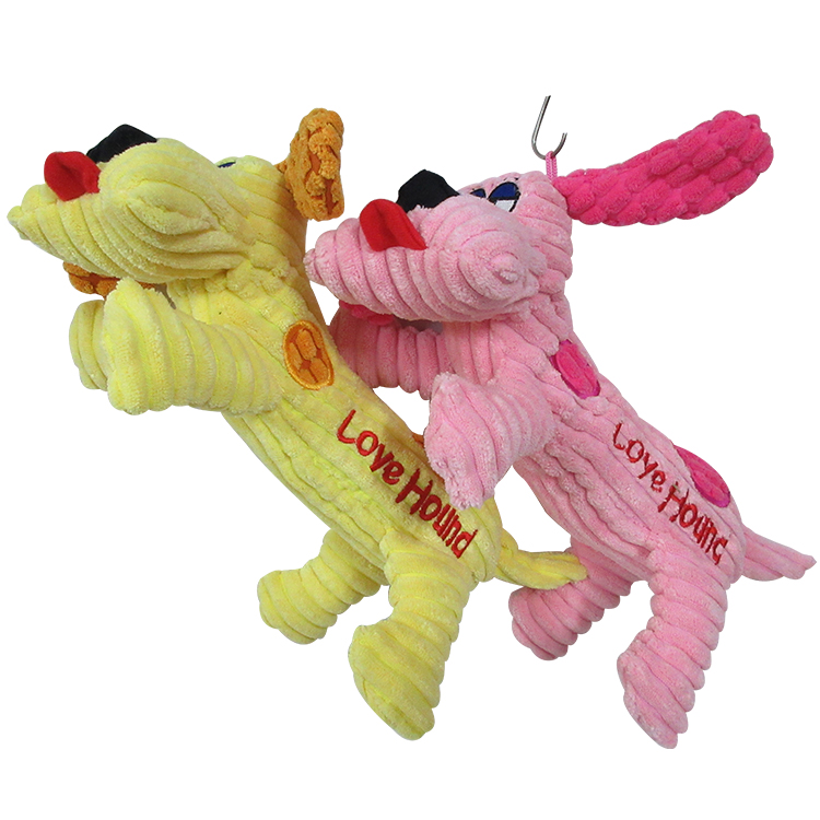 Eco-friendly Bumpy Fabric Stuffed Plush Dog Toy With Big Squeaker For Dog Chew Toy