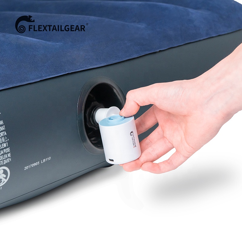 Новый дизайн, многофункциональный Электрический мини-воздушный насос с перезаряжаемой батареей, насос для надувания, сдувания, фонарь для лагеря