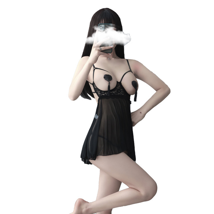 2020 униформа ткань сексуальная утечка груди патч страсть прозрачный искушение пижамы Ночная рубашка