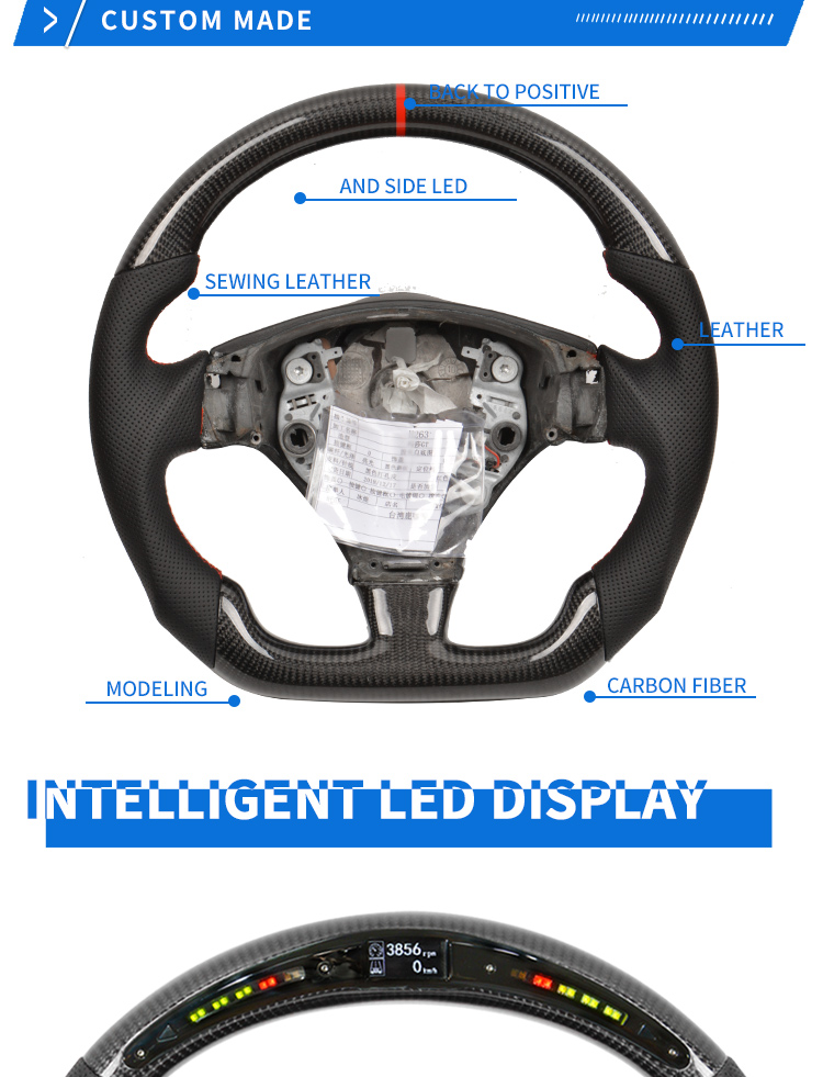 Steering Wheel Racing Wheel C Carbon Fiber for Maserati Grancabrio Grantu-rismo 4.2 4.7 2004-2011 Quattroporte Custom Alcanta-r