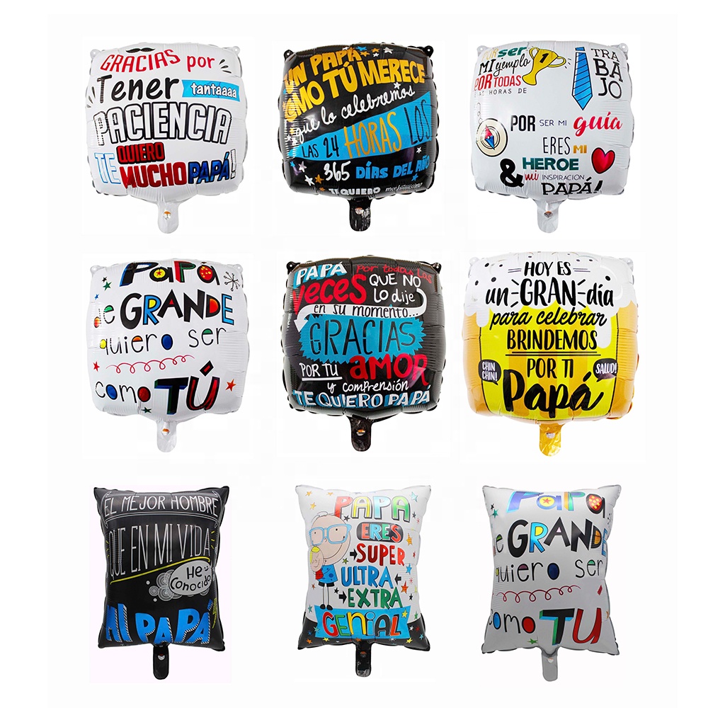 Квадратный испанский праздник папы для украшения вечеринки, фольгированный шар Feliz Dia Papa