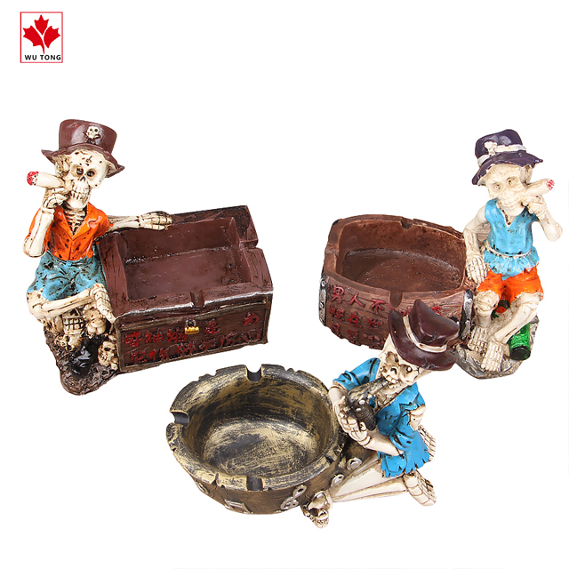 Смола череп дизайн пепельница Хэллоуин подарки украшение стола