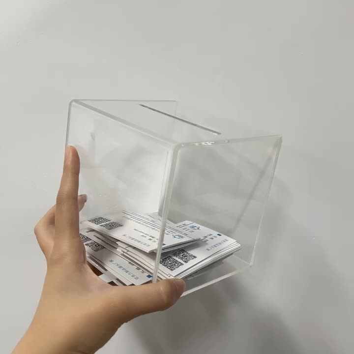 Tirelire Transparente En Acrylique – Non Ouvrable – Idéale Pour économiser Pièces Et Billets – 12x12x12 Cm - 9