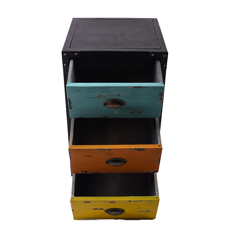 Металлический промышленный деревенский Уникальный Античная мебель для дома, в ассортименте 3 цвета деревянный шкаф с выдвижными ящиками