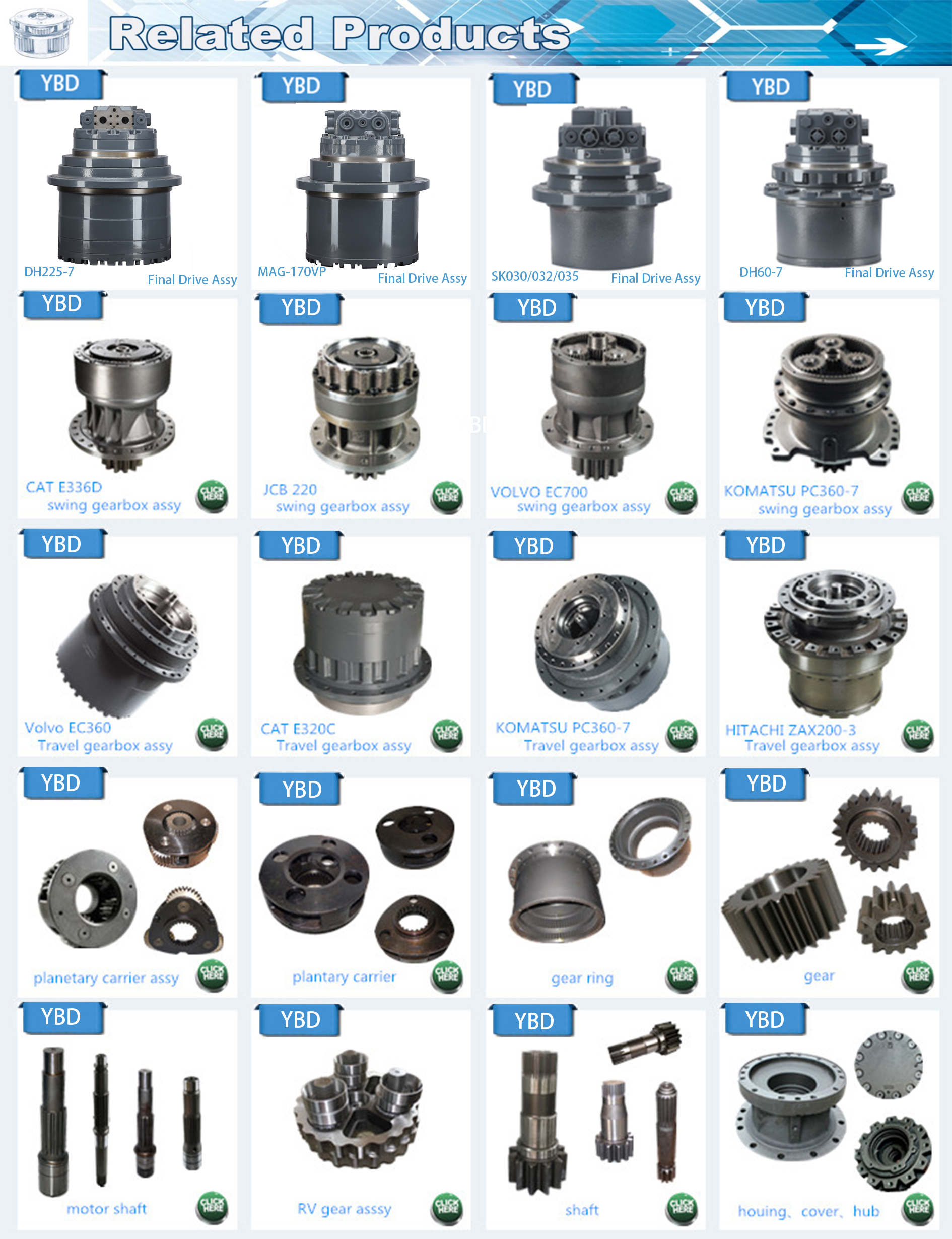 DX80 DX60 Planetary Gear Carrier Assembly Swing Final Drive