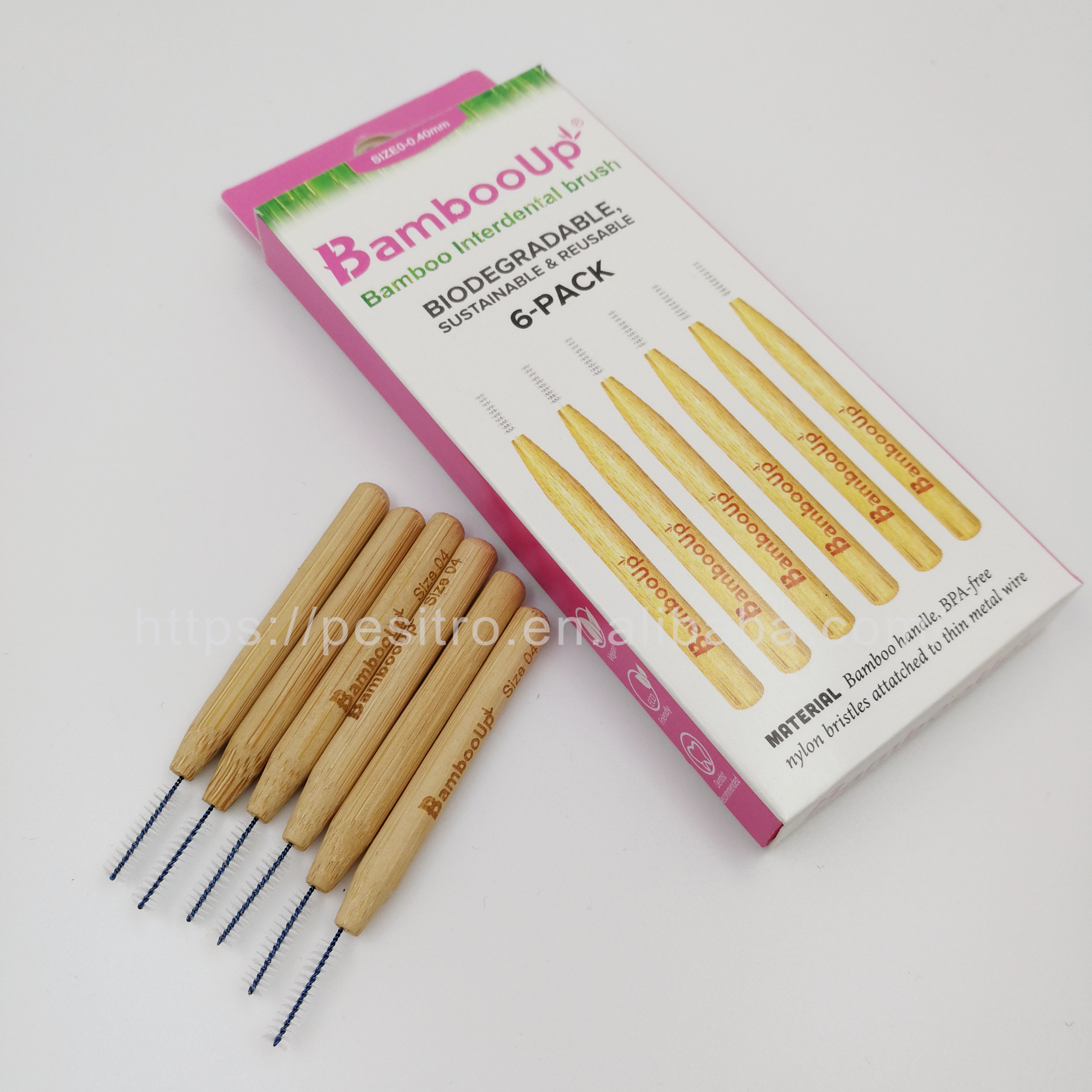 Экологичная Органическая Бамбуковая межзубная щетка, щетка для зубной щетки