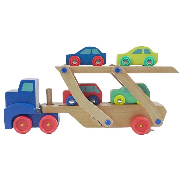 Фабрика OEM транспортировка деревянный красочный cariier цвет двухэтажный автомобиль для детей