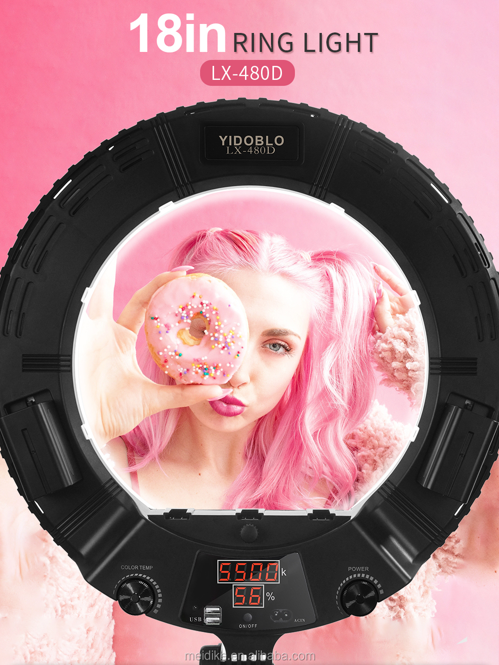 18inch makeup led ring light with tripod stand 2m for tik tok video