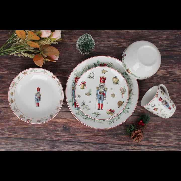 Christmas Dinnerware Set Modern Simple Ceramic Plates Porcelain Bowls Soup  Plate Dinnerware Serving Dishes Dishes Porcelain
