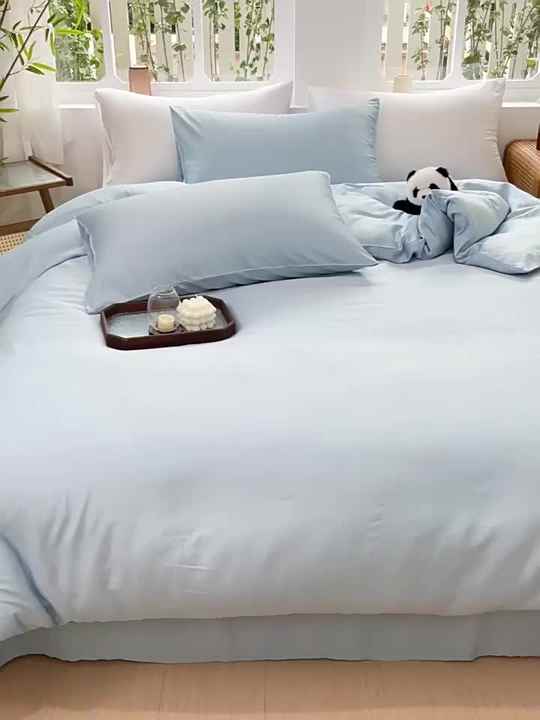 High Quality 100% Organic Bamboo Satin Fabric for Luxury Natural Soft 100%  Organic Bamboo Bedding Set 4 Piece Bamboo Bed Sheets