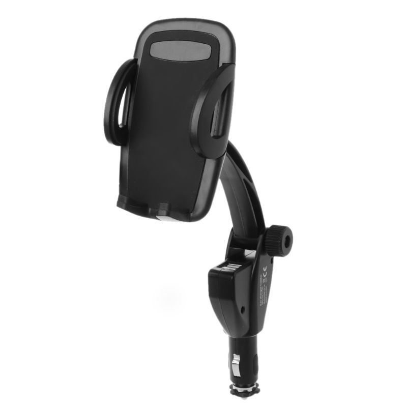 3 в 1 Автомобильный держатель, прикуриватель, зарядное устройство для телефона, Двойная зарядка USB, регулируемый угол поворота 180 градусов, MP5, GPS, колыбель