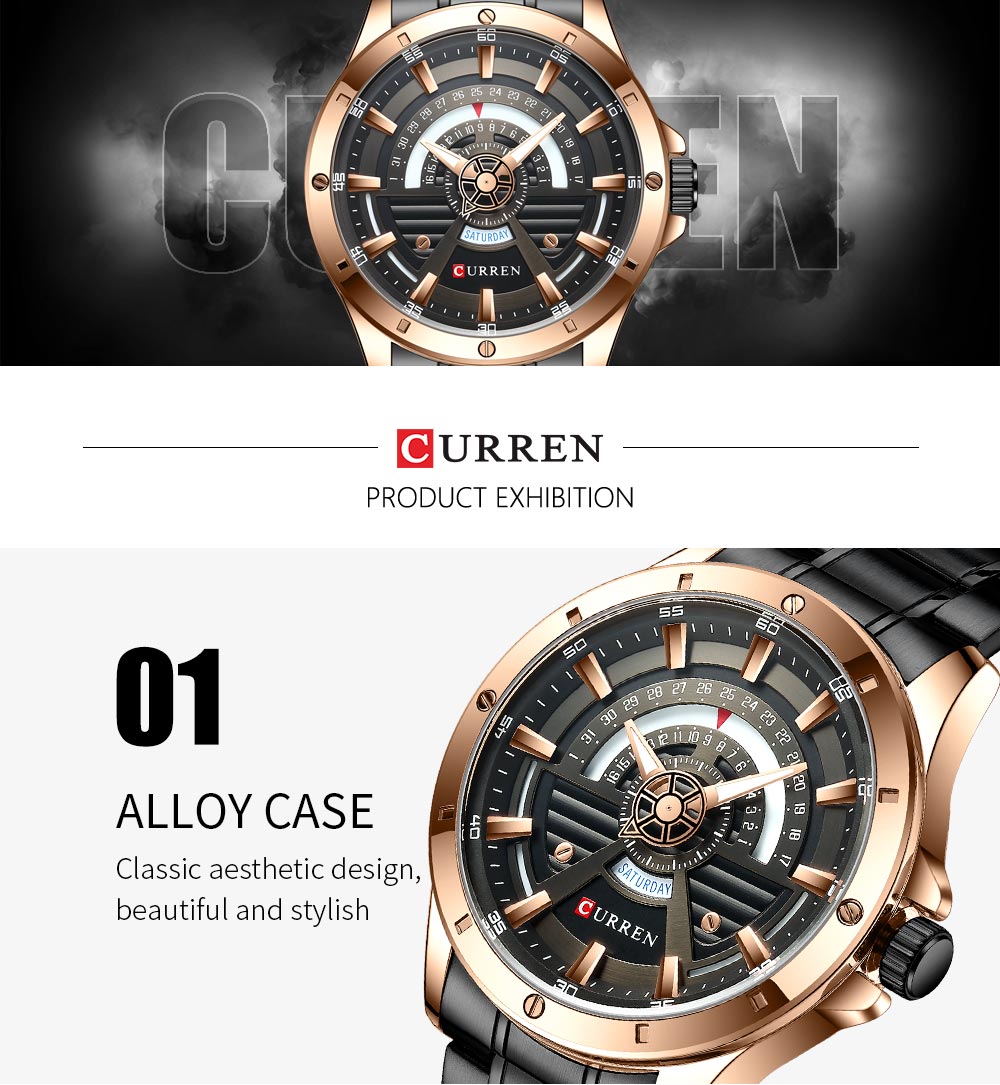 Curren 8381 Relogio Masculino Mens Quartz Watch Water Resistant Luxury Watches Stainless Steel Men Wrist China 2020 Alloy Round