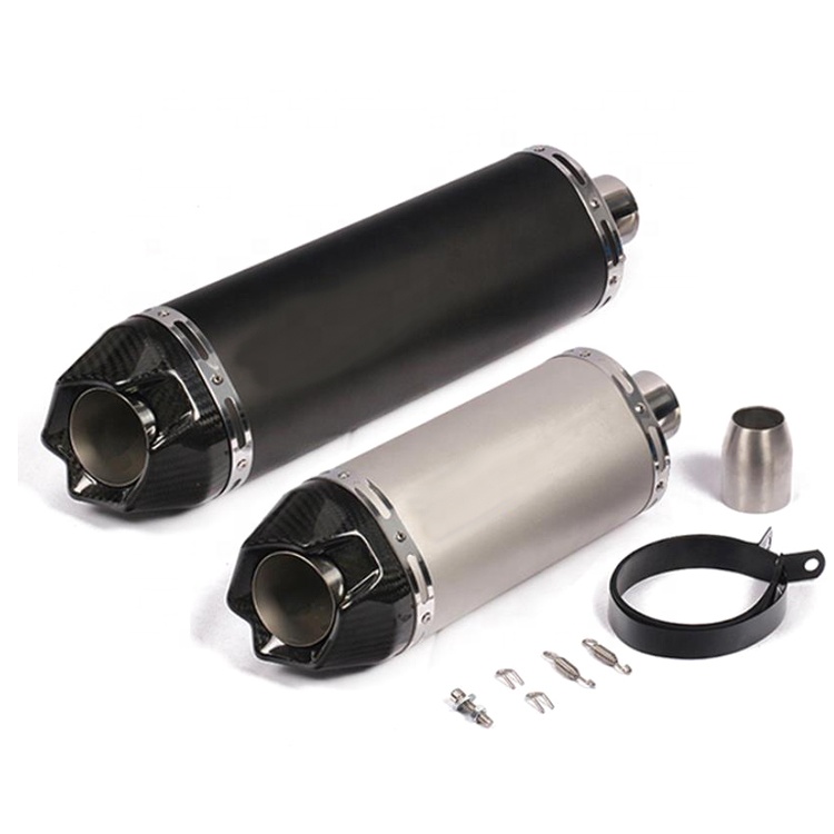 MUFFLER /& PIPE 150cc PERFORMANCE EXHAUST MUFFLER SYSTEM *GLOSS BLACK*