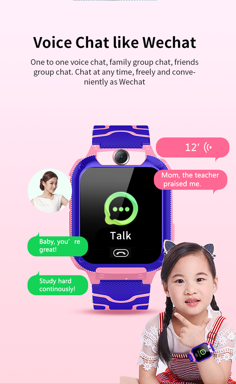 Q12/Q50/Q90/Q100 top sale sim card reloj intelligence baby wristwatches smart touch screen hours