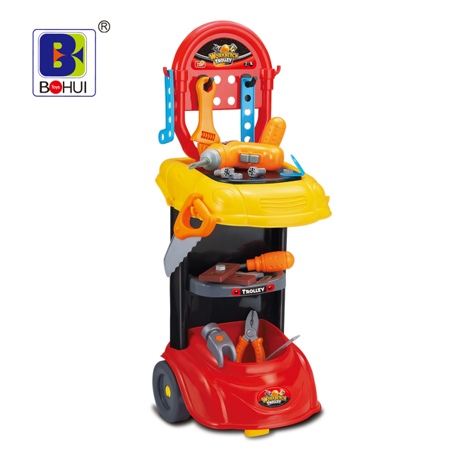 Детский строительный мастерский инструмент скамейка игровой набор электрическая дрель ролевая игра тележка набор игрушек