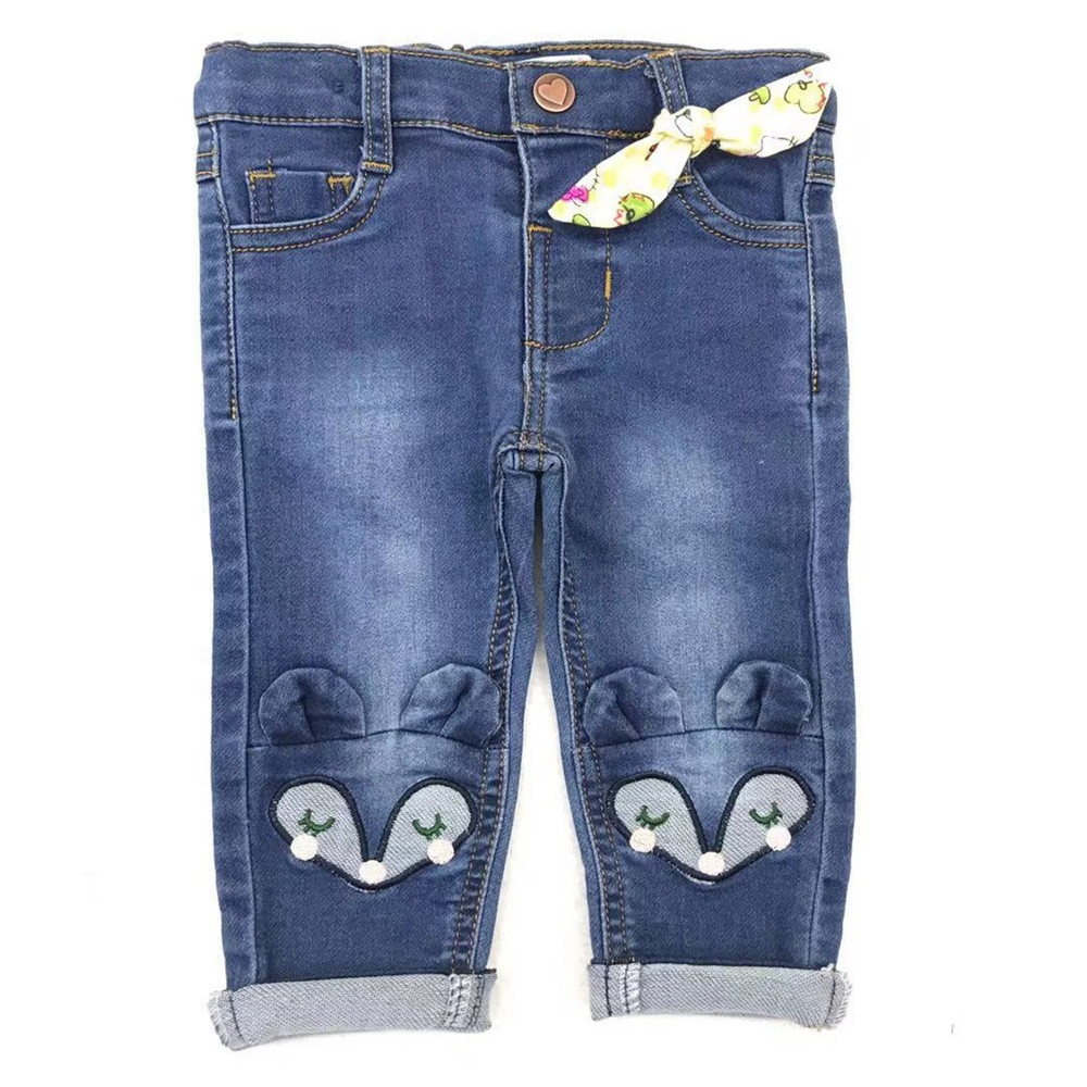 OEM оптовая продажа, высококачественные детские брюки, повседневные брюки, джинсы для маленьких девочек, весенне-Осенние эластичные детские джинсы