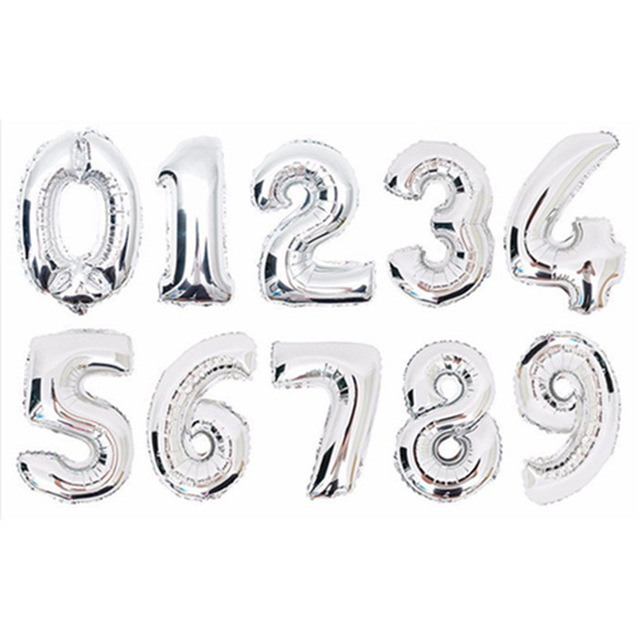 32 Inch Big Foil Birthday Balloons Air Helium Number Balloon Figures Happy Birthday Party Decorations Kid Baloons Birthday