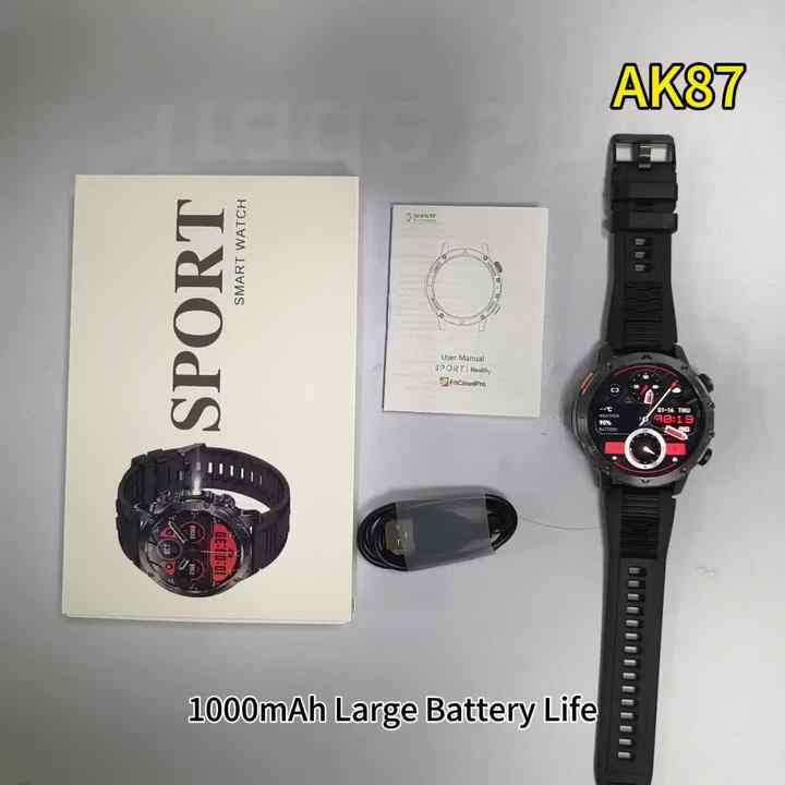 AK87 スマートウォッチ懐中電灯 1.7 インチ HD スクリーンスマート