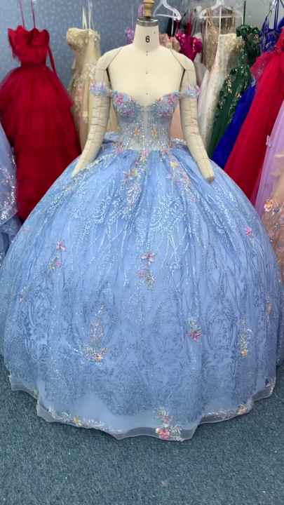 women's light blue off the shoulder dress for winter ball Gown Prom Blue Prom Dress with Side Slit accented with a side slit for a flirty finishing touch A-Line Off Shoulder Blue Long