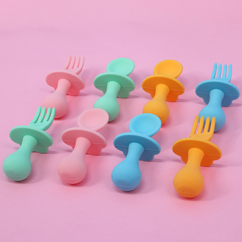 2020 г., первая самокормящаяся детская посуда без бисфенола А, набор силиконовых ложек и вилок для малышей
