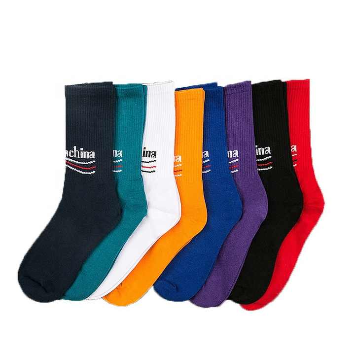 Wholesale Fashion Red Orange Days of the Week Socks Men Weekly