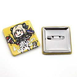 Personalizado Brinde promocional Forma de Retângulo Emblemas Da Tecla Da Lata com Pino de Segurança
