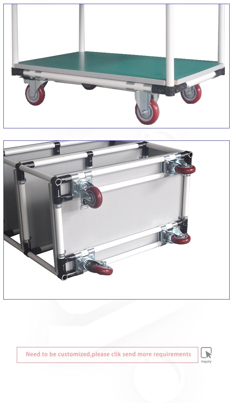 Depo için Alüminyum Çevirme El Çekme Sepeti Çelik Platform 8