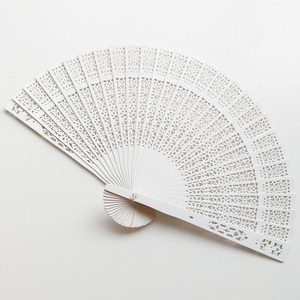 Wood Fabric ~ Made to Order MTO Std White Fret Three Tone Grey Wooden Hand Fan ~ Traditional Spanish Fan Folding Fan