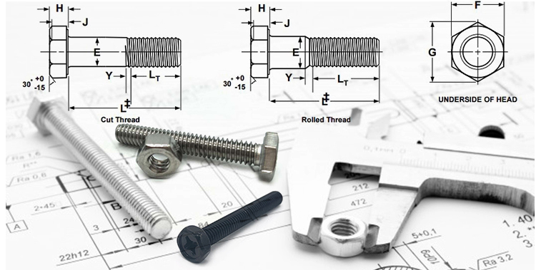 Grade 8.8 Bolt And Nut Screw Washer DIN931 DIN933 Metric Stainless Steel Galvanized