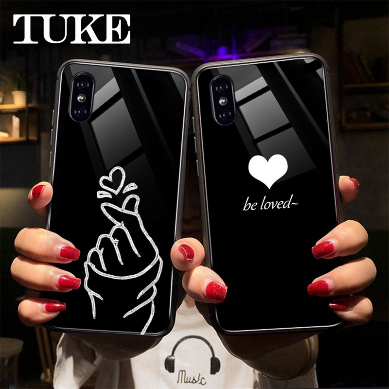 Pattern Stained Tempered Glass Case For Huawei Mate 20 X 9 NOVA 2 Plus 3 3i 4 2s P10 Plus P20 Lite Pro Cute Love Soft Cover Capa