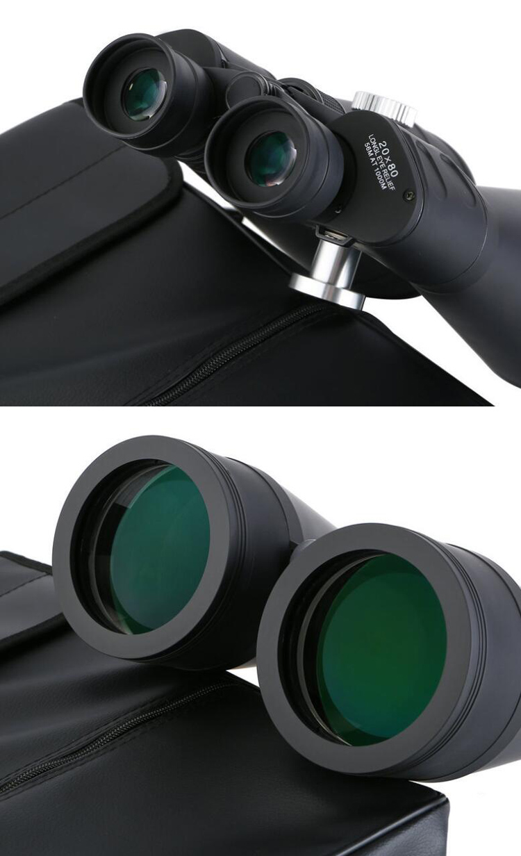 20x80 望远镜 1000 米野营徒步可调节望远镜大口径物镜