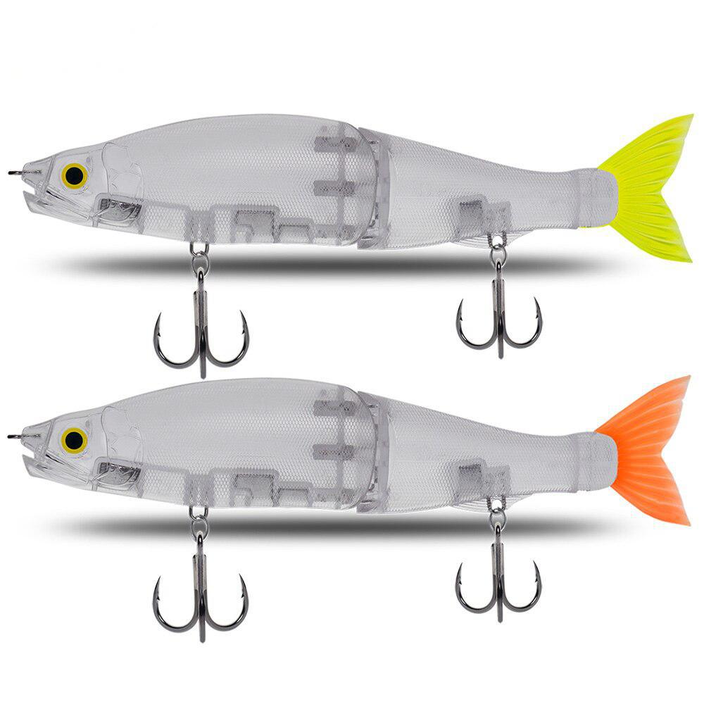 Неокрашенная плавающая приманка «сделай сам», рыболовная приманка, шарнирная приманка, CF, медленно Тонущая плавающая приманка 303 мм, Секция «топвотер», свимбейт для окуня