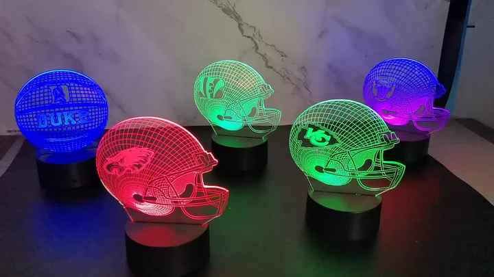 ダラスカウボーイズNFLアクリルLED 3Dイリュージョン