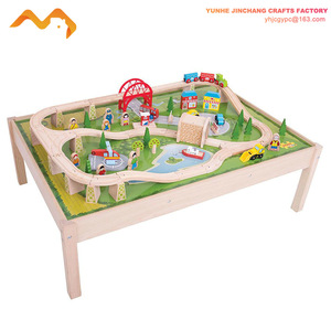 wooden train tables