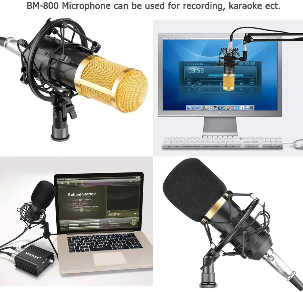 Microphone Studio BM-800 (D'or) – YAHYAOUI SHOP