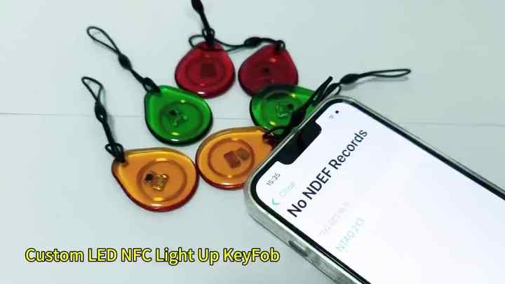 Passive Smart Security Alarm LED Light up ABS Colorful 13.56MHZ Nfc Key ...