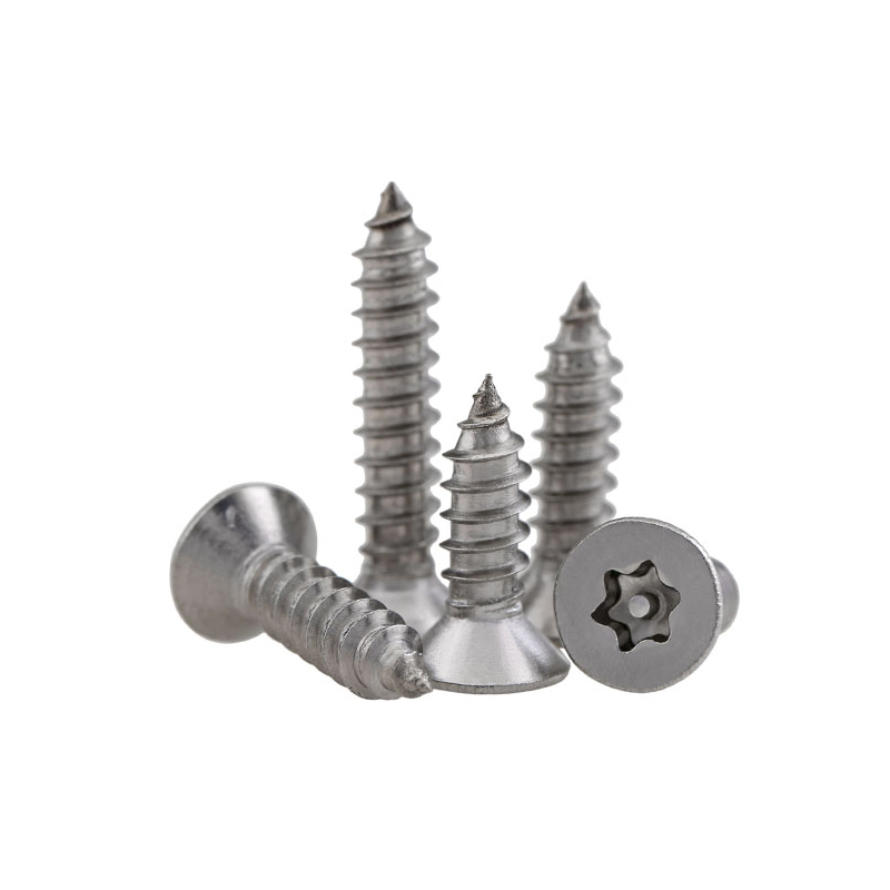 A2 acero inoxidable cabeza avellanada Torx Tornillos de seguridad lóbulo Pin Self Tapping Tornillos