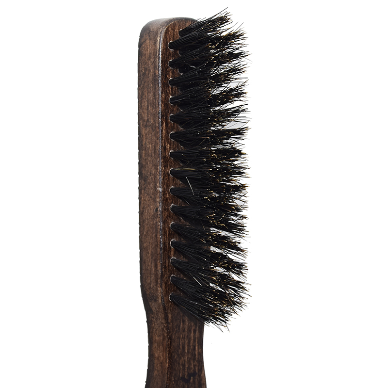 Vintage Boar Bristle Beard Mini Brush Handmade Mustache Pocket portable brush For Men Beard Care beard brush with wooden handle