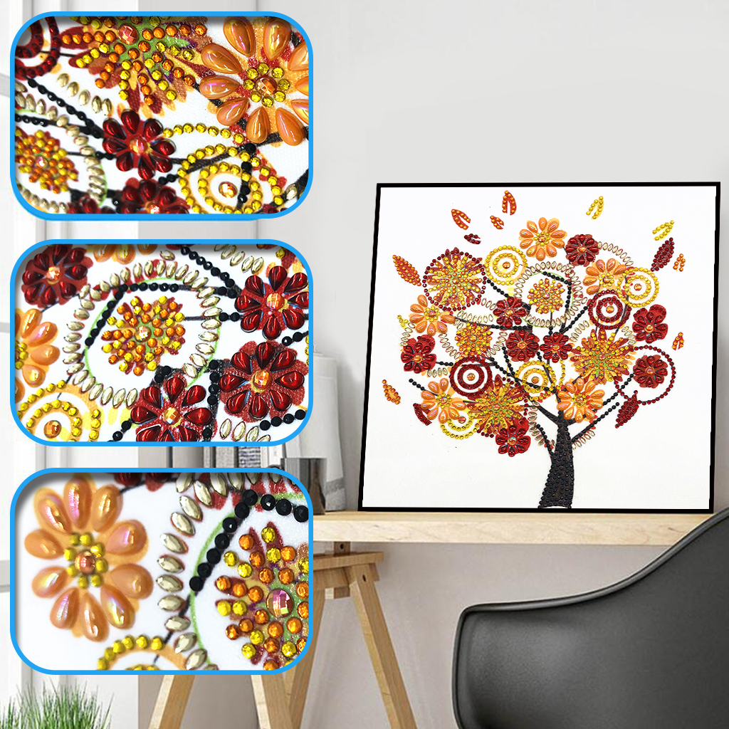 Wholesale diamond painting four seasons tree collection DIY crystal diamond painting 5D special shape diamond painting