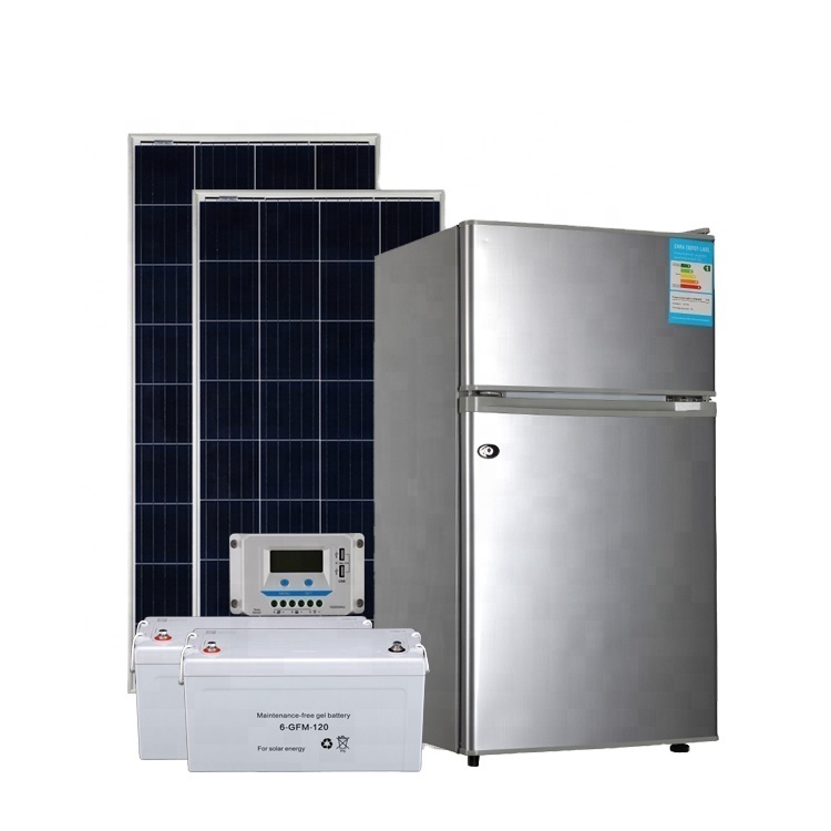 105L 12V 24V solar power system dc compressor working refrigerators solar battery powered fridge