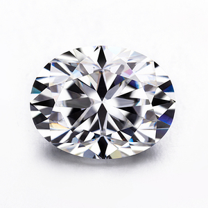 Certified DEF VVS Colorless moissanite stone White color 2ct oval forever brilliant moissanite