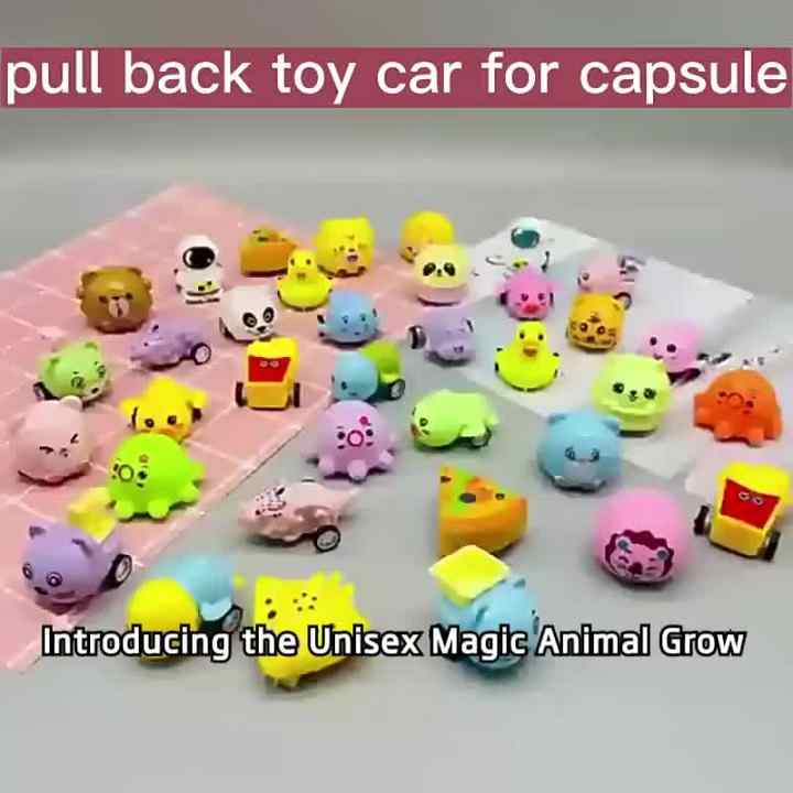 Unisex Magic Animal Grow Capsules Classic 4cm PVC Gashapon Toys Egg-Shaped  Pull-Back Cars in Styles Mini 5cm Small Gifts