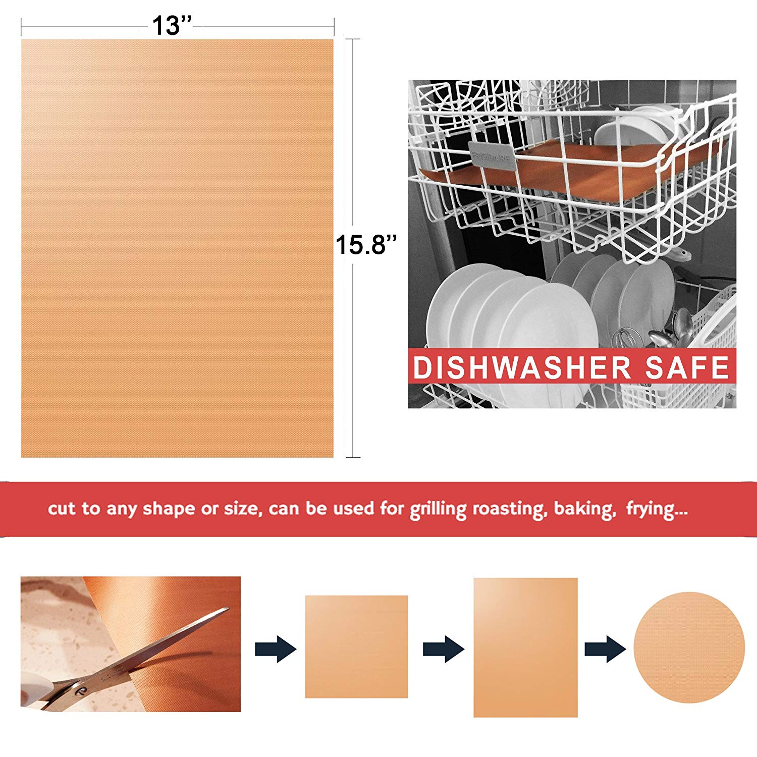 PTFE Sheet for Heat Press Transfer Sheet Non Stick  Heat Transfer Paper Reusable Heat Resistant Craft Mat